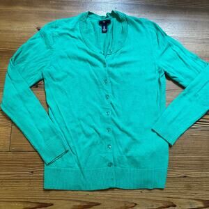 Gap green button‎ long sleeve cardigan SIZE M